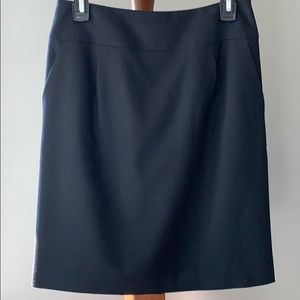Talbots Petites Black Italian Wool Pencil Skirt